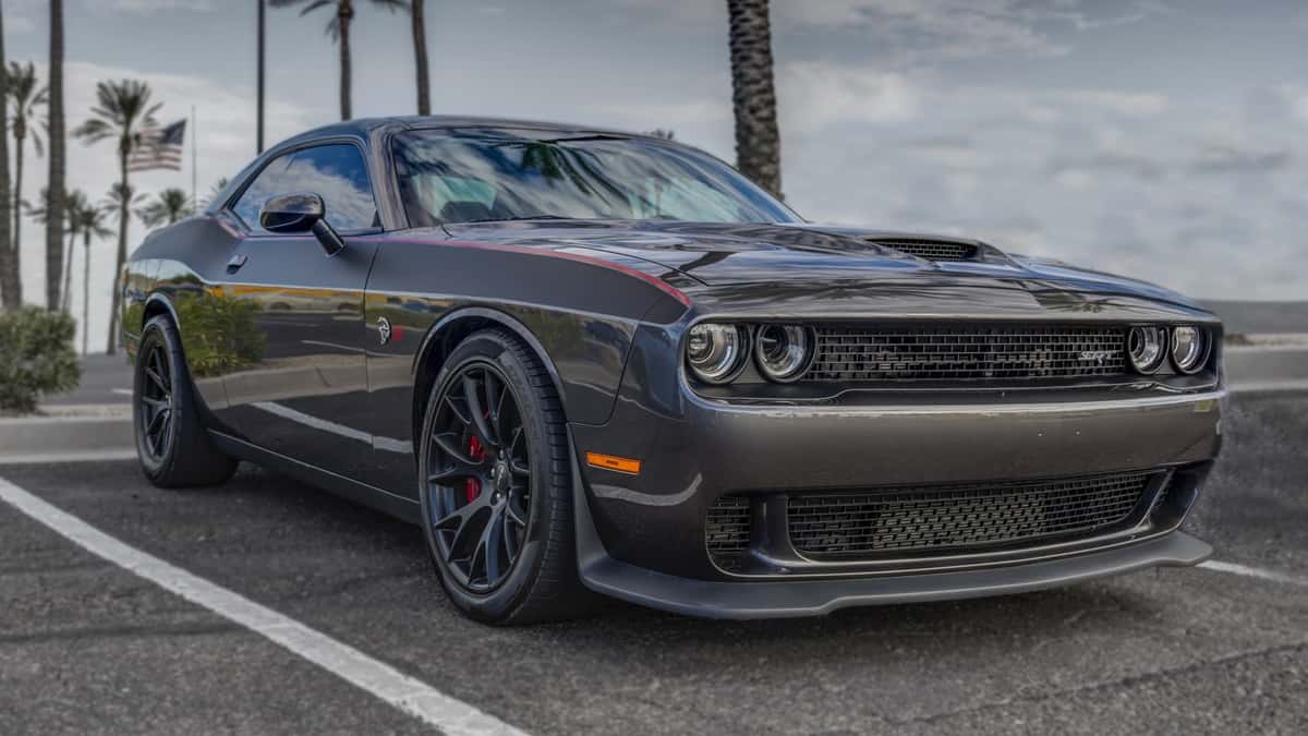 Dodge Challenger SRT Hemi Hellcat automobile in Scottsdale, Arizona