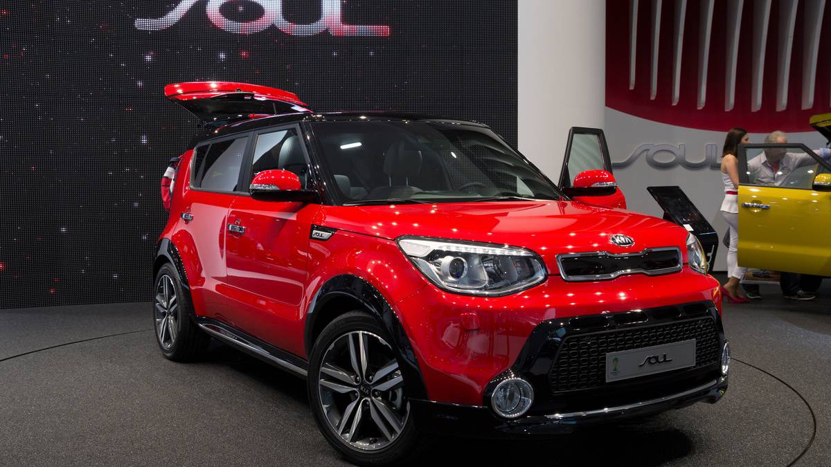 Kia Soul EV SUV presented at the Frankfurt IAA motor show.