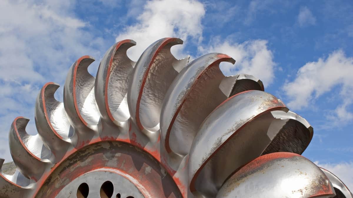 Detail of a turbine wheel on the Lac d_Emosson