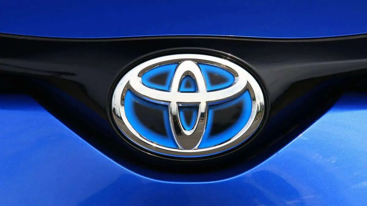 ISTANBUL - MAY Special brand logo with blue background used by Toyota in Hybrid models. May, 2017 Istanbul. Japan-based Japanese car brand