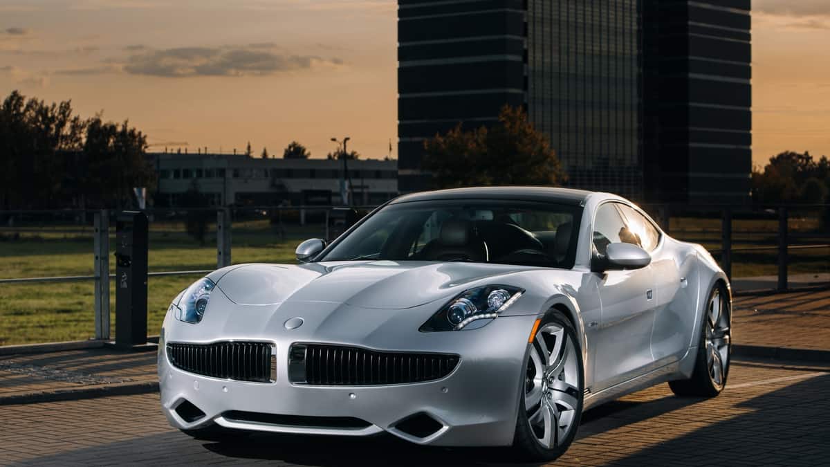 Riga, LV - AUG 16, 2019 Fisker Karma EVER at the parking