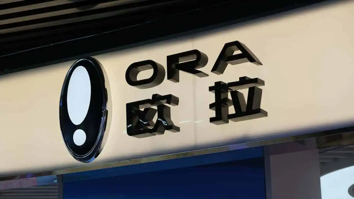 Shanghai,China-Dec. 4th 2022 close up ORA store sign. A Chinese marque of electric car brand owned by Great Wall Motors