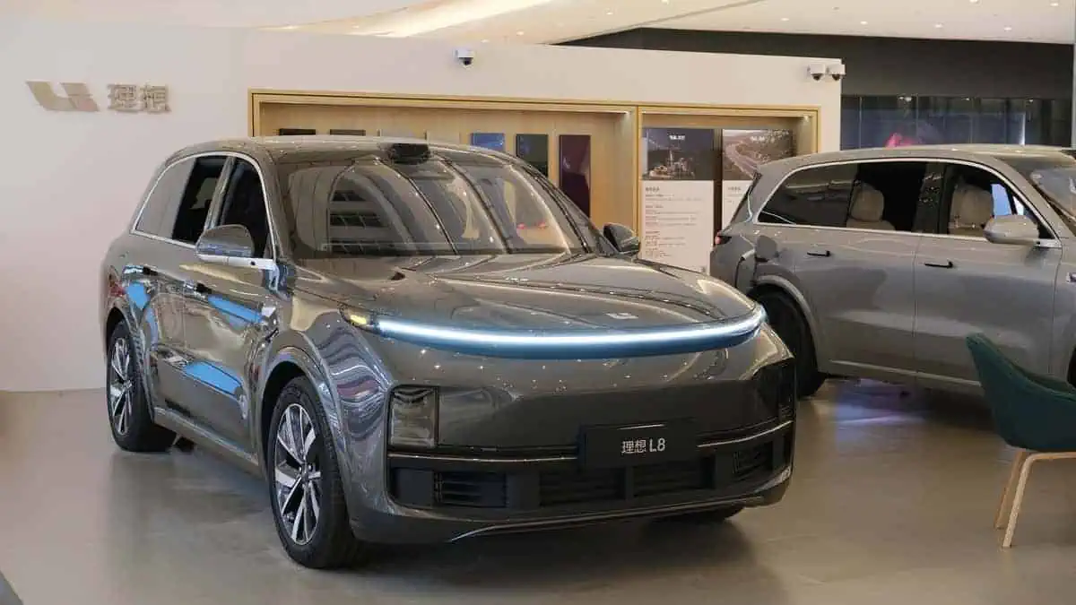 Shanghai,China-Dec.18th 2022 Li Auto electric SUV car L8 in store. Li Auto is a Chinese EV company
