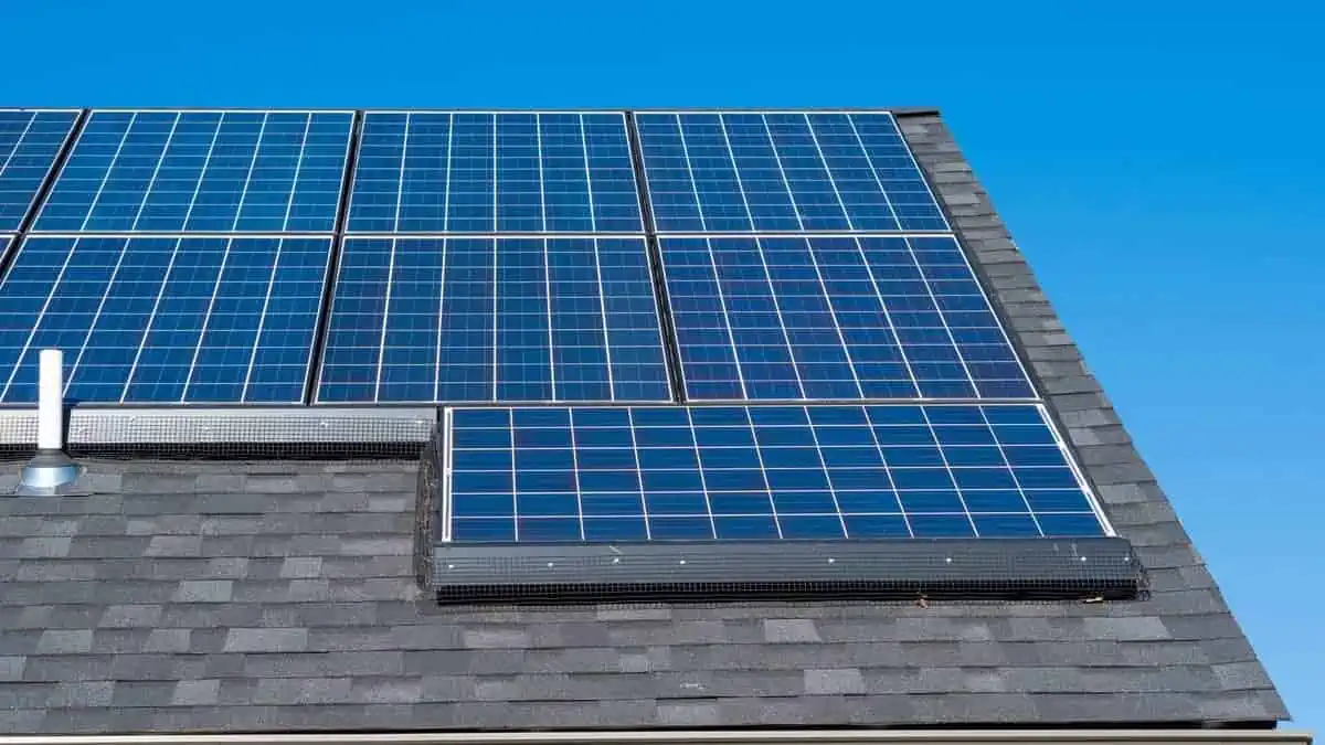 Tesla Solar Panels on Roof with Critter Guard