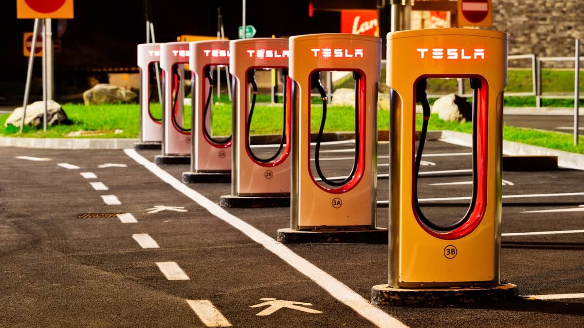 Tesla charging stations are located throughout EU to accommodate owners of the electric car.