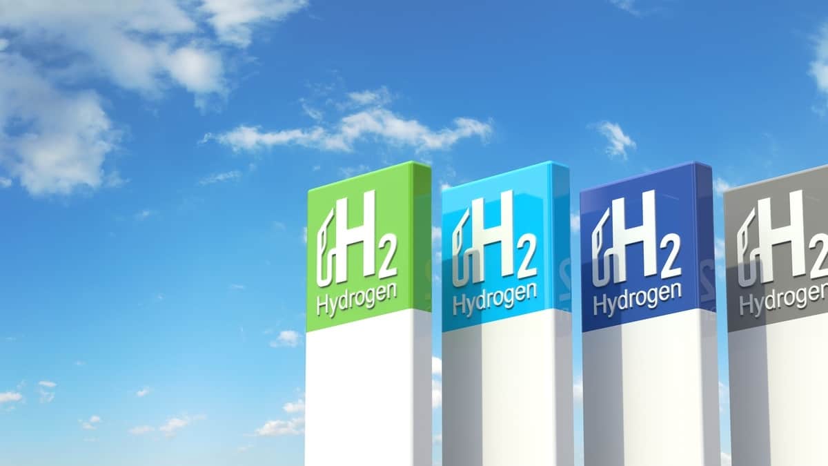 The hydrogen colour codes for the type of production