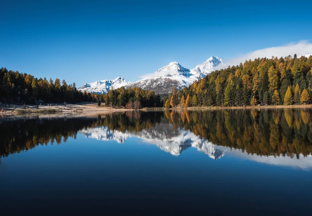 lake, mountains, trees-Switzerland