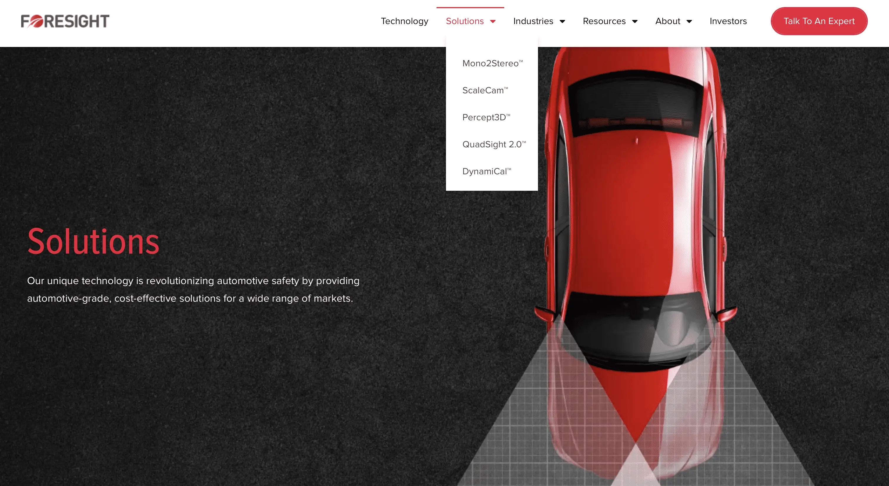 Foresight Autonomous - Website, courtesy Foresight Autonomous Holdings Ltd