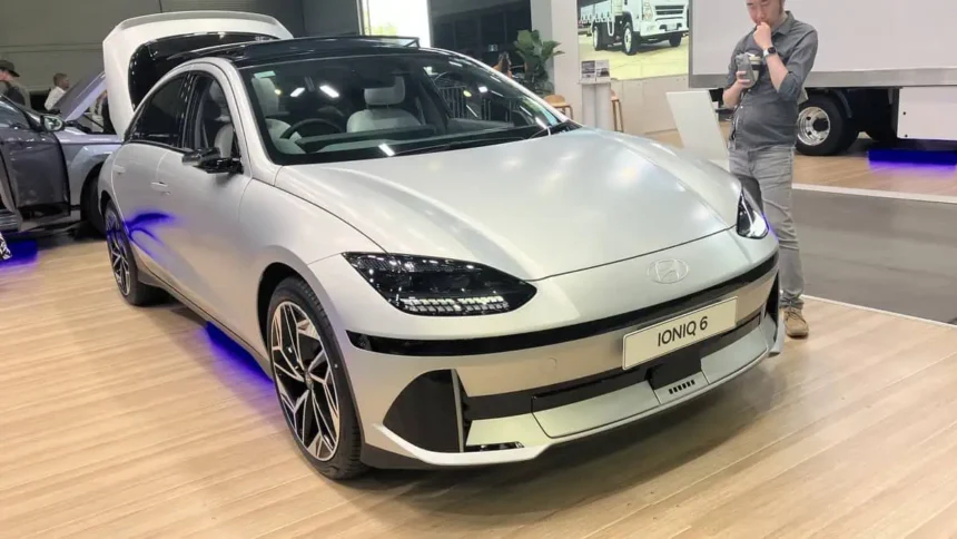 Hyundai IONIQ 6 in EV Autoshow at Sydney Showground