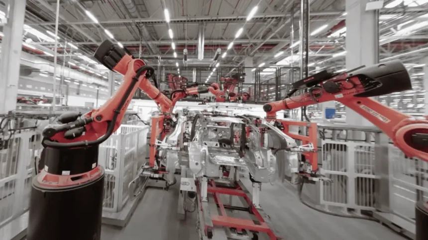 Tesla Assembly line in Berlin Gigafactory, courtesy Tesla